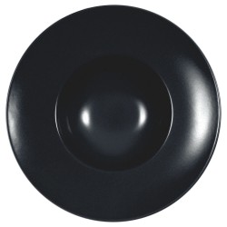 Πιάτο σπαγγέτι πορσελάνης διαμέτρου 28cm σε χρώμα μαύρο - ματ