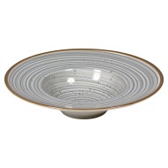 Πιάτο σπαγγέτι πορσελάνης της σειράς Spira Grey διαμέτρου 28cm