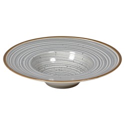 Πιάτο σπαγγέτι πορσελάνης της σειράς Spira Grey διαμέτρου 28cm