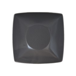 Πιάτο τετράγωνο της σειράς London διαστάσεων 21x21cm σε χρώμα γκρι - ματ