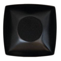 Πιάτο τετράγωνο της σειράς London διαστάσεων 21x21cm σε χρώμα μαύρο - ματ