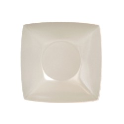 Πιάτο τετράγωνο της σειράς London διαστάσεων 21x21cm σε χρώμα μπεζ - ματ