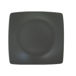 Πιάτο τετράγωνο της σειράς London διαστάσεων 25x25cm σε χρώμα γκρι - ματ