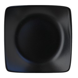 Πιάτο τετράγωνο της σειράς London διαστάσεων 25x25cm σε χρώμα μαύρο - ματ