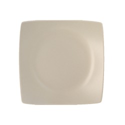 Πιάτο τετράγωνο της σειράς London διαστάσεων 25x25cm σε χρώμα μπεζ - ματ