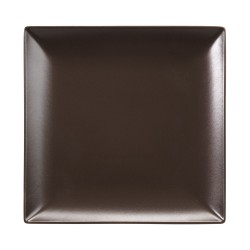 Πιάτο τετράγωνο διαστάσεων 16x16cm σε χρώμα καφέ - ματ