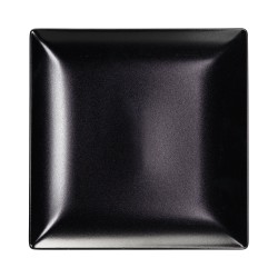 Πιάτο τετράγωνο διαστάσεων 16x16cm σε χρώμα μαύρο - ματ