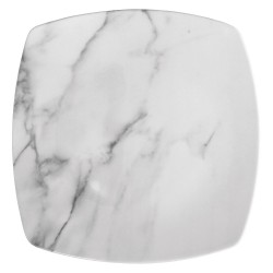 Πιάτο τετράγωνο Vienna διαστάσεων 23cm σε χρώμα λευκό μάρμαρο