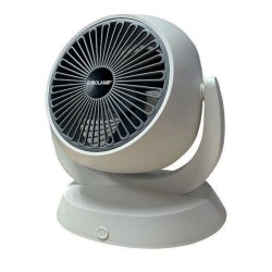 Ανεμιστήρας επιτραπέζιος επαναφορτιζόμενος με USB 4,5W Φ15 σε λευκό χρώμα 3 φτερωτές & ακτινωτό πλέγμα
