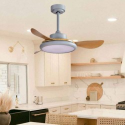 Ανεμιστήρας οροφής σε λευκό χρώμα 35W Φ107cm με LED DIMMABLE φωτισμό 32W τηλεχειριστήριο 6 ταχύτητες & 3 φτερωτές