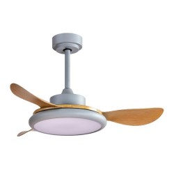 Ανεμιστήρας οροφής σε γκρι & ξύλο 35W Φ107cm με LED DIMMABLE φωτισμό 32W τηλεχειριστήριο 6 ταχύτητες & 3 φτερωτές Ανεμιστήρας οροφής σε γκρι & ξύλο 35W Φ107cm με LED DIMMABLE φωτισμό 32W τηλεχειριστήριο 6 ταχύτητες & 3 φτερωτές