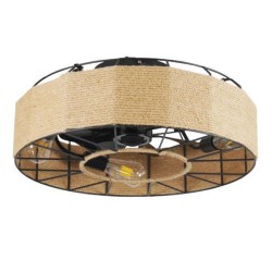 Ανεμιστήρας οροφής Φ55 20W 6 ταχύτητες 7 φτερωτές  με νήμα κάνναβης & τετράφωτος 4xΕ27 με χρονοδιακόπτη Ανεμιστήρας οροφής Φ55 20W 6 ταχύτητες 7 φτερωτές  με νήμα κάνναβης & τετράφωτος 4xΕ27 με χρονοδιακόπτη
