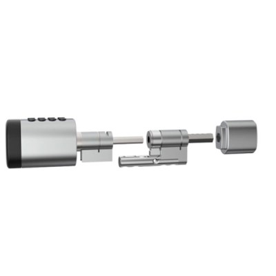 Bluetooth έξυπνος κύλινδρος με ψηφιακό πληκτρολόγιο και δαχτυλικό αποτύπωμα LILIWISE C1 V.A 65 σε μαύρο χρώμα για πόρτες πάχους 70~90mm