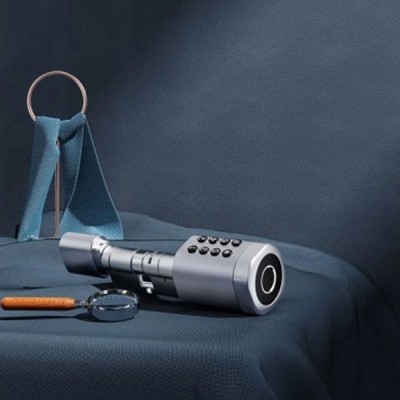 Bluetooth έξυπνος κύλινδρος με ψηφιακό πληκτρολόγιο και δαχτυλικό αποτύπωμα LILIWISE C1 V.A 65 σε ασημί χρώμα για πόρτες πάχους 70~90mm Bluetooth έξυπνος κύλινδρος με ψηφιακό πληκτρολόγιο και δαχτυλικό αποτύπωμα LILIWISE C1 V.A 65 σε ασημί χρώμα για πόρτες πάχους 70~90mm