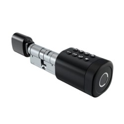Bluetooth έξυπνος κύλινδρος με ψηφιακό πληκτρολόγιο και δαχτυλικό αποτύπωμα LILIWISE C1 V.A 95 σε μαύρο χρώμα