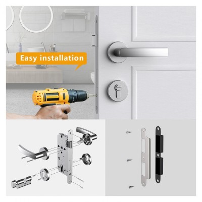 ORBITA B-306 κλειδαριά μπάνιου (privacy) ανοξείδωτη 304 satin nickel για πόρτες 40-45 mm