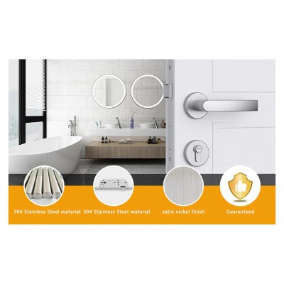 ORBITA B-306 κλειδαριά μπάνιου (privacy) ανοξείδωτη 304 satin nickel για πόρτες 40-45 mm