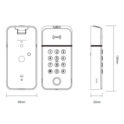 LILIWISE AC01B-TWB έξυπνος αναγνώστης ελέγχου πρόσβασης TTLock με WiFi/Bluetooth, RFID, PIN & δακτυλικό αποτύπωμα, IP66 LILIWISE AC01B-TWB έξυπνος αναγνώστης ελέγχου πρόσβασης TTLock με WiFi/Bluetooth, RFID, PIN & δακτυλικό αποτύπωμα, IP66
