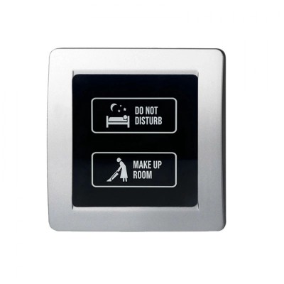 STARPRO SP-B100 εσωτερική μονάδα ενδείξεων DND/MUR αφής με φωτιζόμενο φόντο ασημί 86x86mm