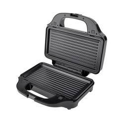 Τοστιέρα 2 θέσεων 900W από ανοξείδωτο ατσάλι και πλαστικό σε μαύρο & inox χρώμα