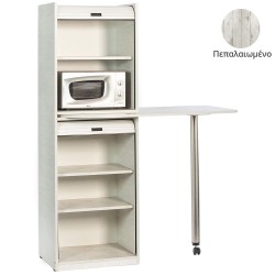 Ντουλάπι Coffee Break πλάτος 60cm με μικρό φουρνάκι μικροκυμάτωνν & χώρο για μικρό ψυγείο απόχρωση πεπαλαιωμένο κατάλληλο για ξενώνες & γραφεία
