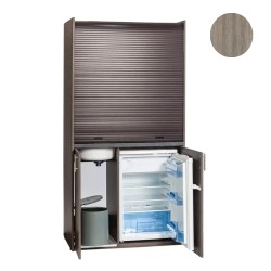 Πολυκουζίνα mini kitchen 105cm απόχρωση δρυς μπεζ για ξενώνες, γραφεία & φοιτητικά studio