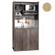 Πολυκουζίνα mini kitchen 105cm απόχρωση δρυς ρόζοι για ξενώνες, γραφεία & φοιτητικά studio