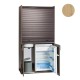 Πολυκουζίνα mini kitchen 105cm απόχρωση δρυς ρόζοι για ξενώνες, γραφεία & φοιτητικά studio