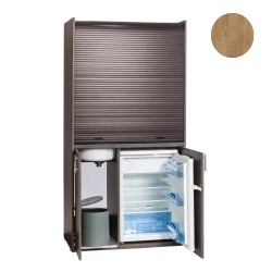 Πολυκουζίνα mini kitchen 105cm απόχρωση δρυς sychro για ξενώνες, γραφεία & φοιτητικά studio