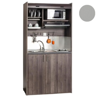 Πολυκουζίνα mini kitchen 105cm απόχρωση γκρι για ξενώνες, γραφεία & φοιτητικά studio
