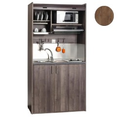 Πολυκουζίνα mini kitchen 105cm απόχρωση καρυδιάς για ξενώνες, γραφεία & φοιτητικά studio Πολυκουζίνα mini kitchen 105cm απόχρωση καρυδιάς για ξενώνες, γραφεία & φοιτητικά studio