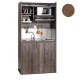 Πολυκουζίνα mini kitchen 105cm απόχρωση καρυδιάς για ξενώνες, γραφεία & φοιτητικά studio