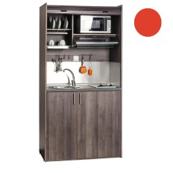 Πολυκουζίνα mini kitchen 105cm απόχρωση κόκκινη για ξενώνες, γραφεία & φοιτητικά studio Πολυκουζίνα mini kitchen 105cm απόχρωση κόκκινη για ξενώνες, γραφεία & φοιτητικά studio