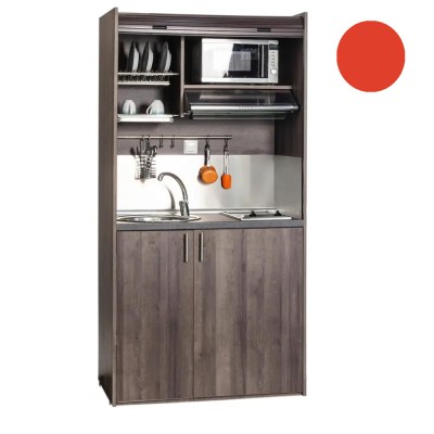 Πολυκουζίνα mini kitchen 105cm απόχρωση κόκκινη για ξενώνες, γραφεία & φοιτητικά studio
