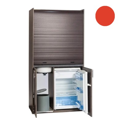 Πολυκουζίνα mini kitchen 105cm απόχρωση κόκκινη για ξενώνες, γραφεία & φοιτητικά studio Πολυκουζίνα mini kitchen 105cm απόχρωση κόκκινη για ξενώνες, γραφεία & φοιτητικά studio