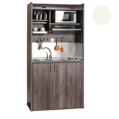 Πολυκουζίνα mini kitchen 105cm απόχρωση λευκή για ξενώνες, γραφεία & φοιτητικά studio