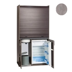 Πολυκουζίνα mini kitchen 105cm απόχρωση πατητή τσιμεντοκονία για ξενώνες, γραφεία & φοιτητικά studio