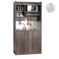 Πολυκουζίνα mini kitchen 105cm απόχρωση πεπαλαιωμένου για ξενώνες, γραφεία & φοιτητικά studio Πολυκουζίνα mini kitchen 105cm απόχρωση πεπαλαιωμένου για ξενώνες, γραφεία & φοιτητικά studio