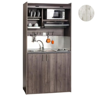 Πολυκουζίνα mini kitchen 105cm απόχρωση πεπαλαιωμένου για ξενώνες, γραφεία & φοιτητικά studio