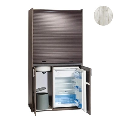 Πολυκουζίνα mini kitchen 105cm απόχρωση πεπαλαιωμένου για ξενώνες, γραφεία & φοιτητικά studio Πολυκουζίνα mini kitchen 105cm απόχρωση πεπαλαιωμένου για ξενώνες, γραφεία & φοιτητικά studio