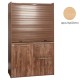 Πολυκουζίνα mini kitchen 125cm με φουρνάκι χωρίς ψυγείο απόχρωση δρυς για ξενώνες, γραφεία & studio