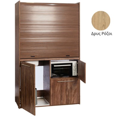 Πολυκουζίνα mini kitchen 125cm με φουρνάκι χωρίς ψυγείο απόχρωση δρυς ρόζοι για ξενώνες & γραφεία Πολυκουζίνα mini kitchen 125cm με φουρνάκι χωρίς ψυγείο απόχρωση δρυς ρόζοι για ξενώνες & γραφεία