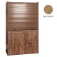 Πολυκουζίνα mini kitchen 125cm με φουρνάκι χωρίς ψυγείο απόχρωση δρυς sychro για ξενώνες & γραφεία