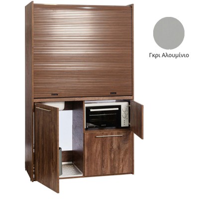 Πολυκουζίνα mini kitchen 125cm με φουρνάκι χωρίς ψυγείο απόχρωση γκρι για ξενώνες, γραφεία & studio Πολυκουζίνα mini kitchen 125cm με φουρνάκι χωρίς ψυγείο απόχρωση γκρι για ξενώνες, γραφεία & studio