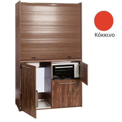 Πολυκουζίνα mini kitchen 125cm με φουρνάκι χωρίς ψυγείο απόχρωση κόκκινη για ξενώνες & γραφεία Πολυκουζίνα mini kitchen 125cm με φουρνάκι χωρίς ψυγείο απόχρωση κόκκινη για ξενώνες & γραφεία
