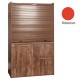 Πολυκουζίνα mini kitchen 125cm με φουρνάκι χωρίς ψυγείο απόχρωση κόκκινη για ξενώνες & γραφεία