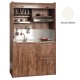 Πολυκουζίνα mini kitchen 125cm με φουρνάκι χωρίς ψυγείο απόχρωση λευκή για ξενώνες & γραφεία