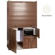 Πολυκουζίνα mini kitchen 125cm με φουρνάκι χωρίς ψυγείο απόχρωση λευκή για ξενώνες & γραφεία
