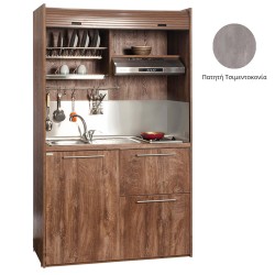 Πολυκουζίνα mini kitchen 125cm με φουρνάκι χωρίς ψυγείο απόχρωση πατητή τσιμεντοκονία για ξενώνες & γραφεία Πολυκουζίνα mini kitchen 125cm με φουρνάκι χωρίς ψυγείο απόχρωση πατητή τσιμεντοκονία για ξενώνες & γραφεία