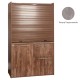Πολυκουζίνα mini kitchen 125cm με φουρνάκι χωρίς ψυγείο απόχρωση πατητή τσιμεντοκονία για ξενώνες & γραφεία